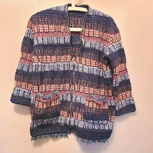 Colorful cardigan sweater